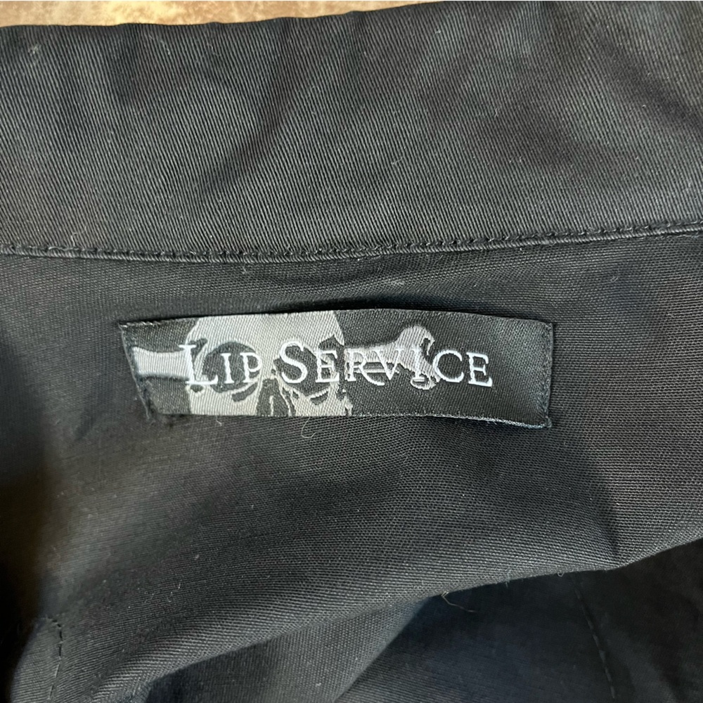 Lip Service Slim Fit Black Slayer Jacket w Zipper Pockets & Buckle Sleeves SMALL - Picture 3 of 8